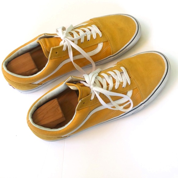 Yellow Suede Old Skool Vans Size 13 - Picture 5 of 10